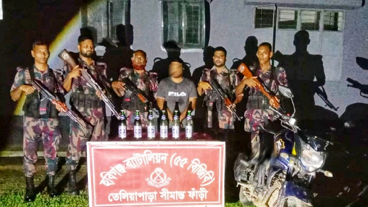হবিগঞ্জে ভারতীয় বিয়ারসহ যুবক আটক