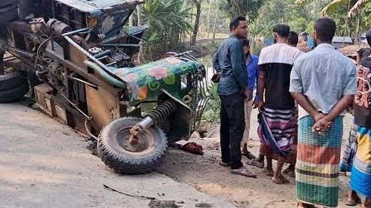 শরণখোলায় গাছবোঝাই নছিমন উল্টে ব্যবসায়ীর মৃত্যু