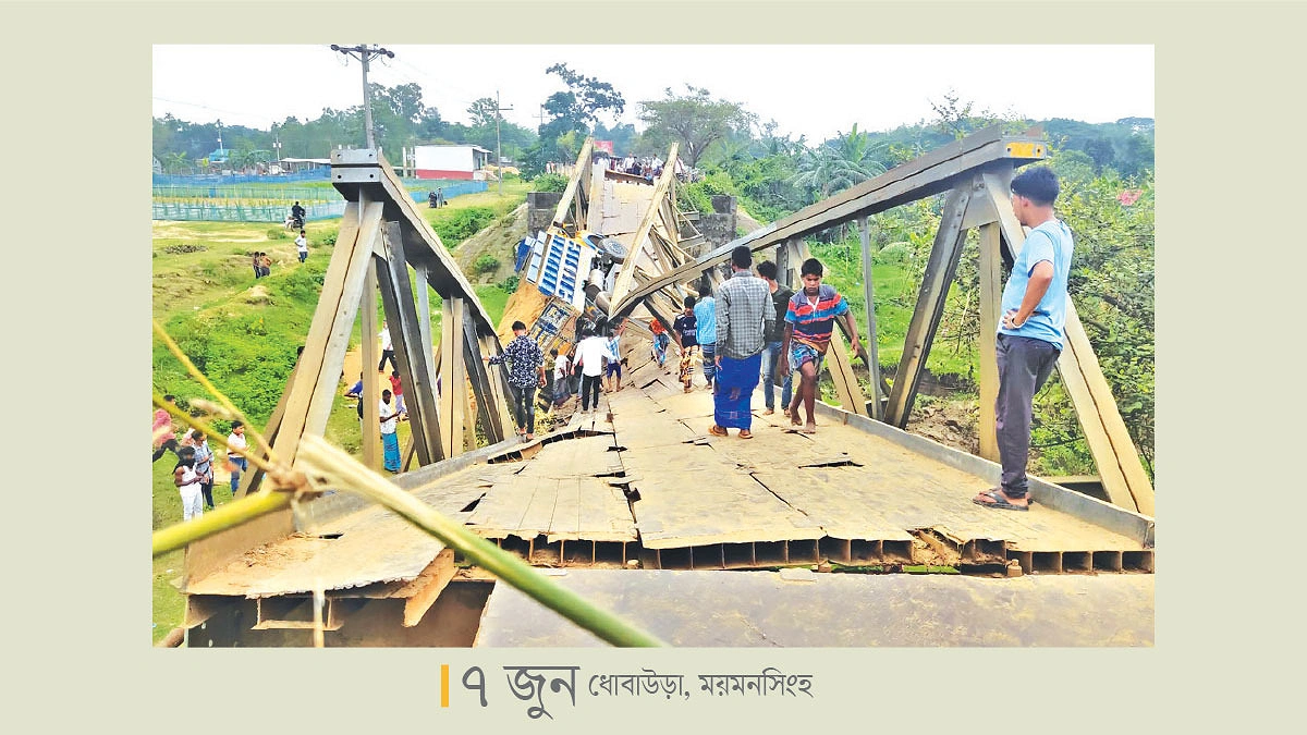 ১ সপ্তাহে ২ কারণে ৩ সেতু বিধ্বস্ত