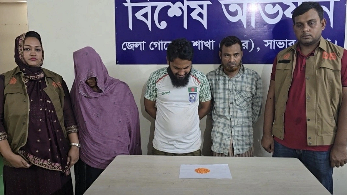 আশুলিয়ায় ছিনতাইকারী ও মাদক কারবারিসহ গ্রেপ্তার ৬