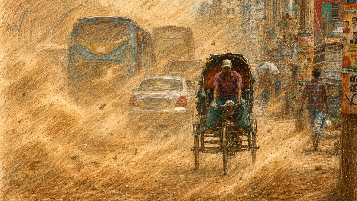 টাকা নয়, ধুলো ওড়ে ঢাকায়