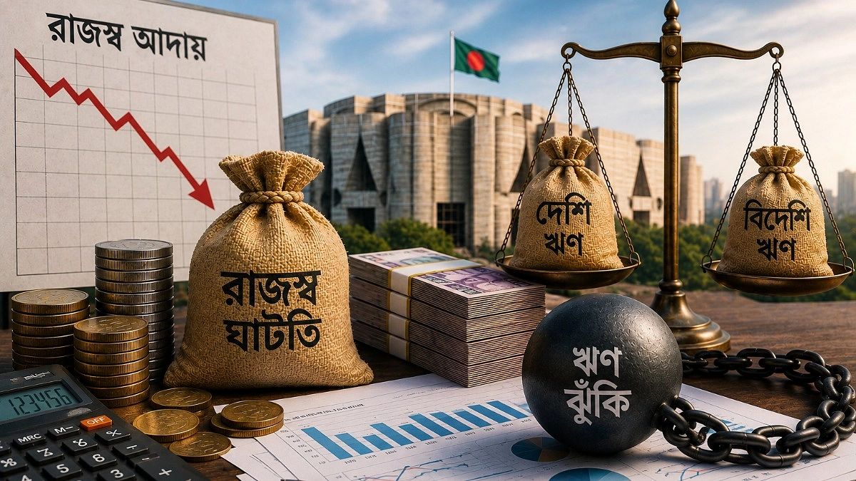 রাজস্ব ঘাটতি বাড়াচ্ছে ঋণঝুঁকি