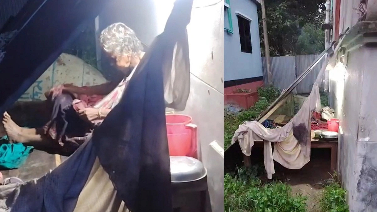 ভুল স্বীকার করে ঝুপড়ি থেকে বৃদ্ধা মাকে দালানে তুললেন ছেলেরা