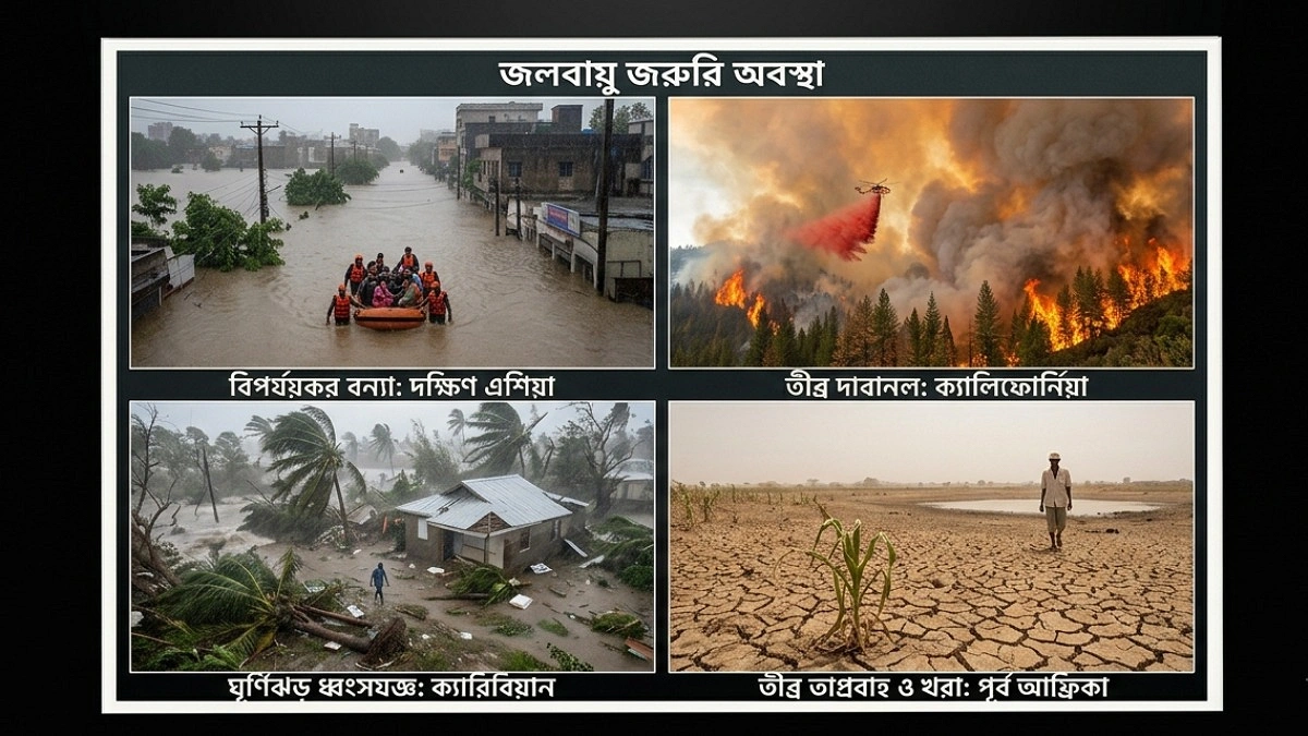 চারদিকে দুর্যোগের ঢেউ, জলবায়ু সংকটে বিশ্ব