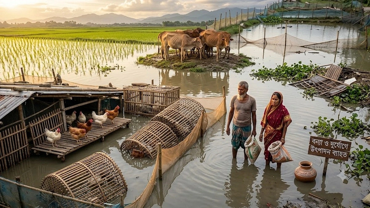 বন্যায় মাছ ও প্রাণিসম্পদেই ক্ষতি ৪৪৩ কোটি টাকা