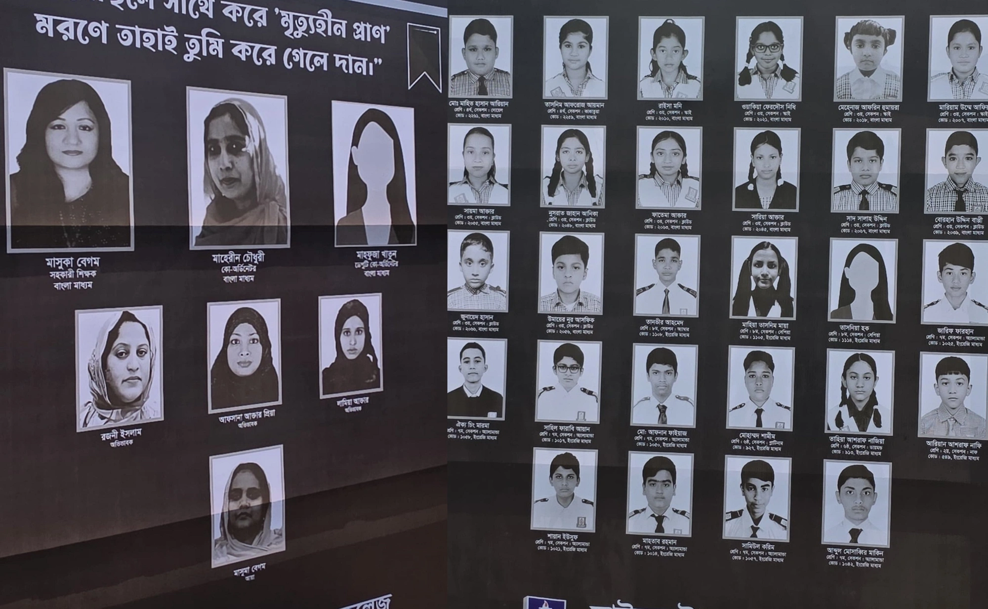 যাদের হারিয়েছে মাইলস্টোন স্কুল অ্যান্ড কলেজ