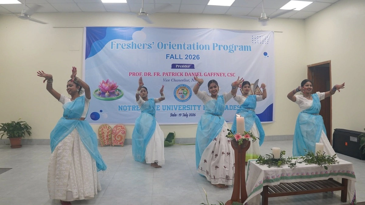 নবীন শিক্ষার্থীদের স্বাগত জানাল নটর ডেম বিশ্ববিদ্যালয়