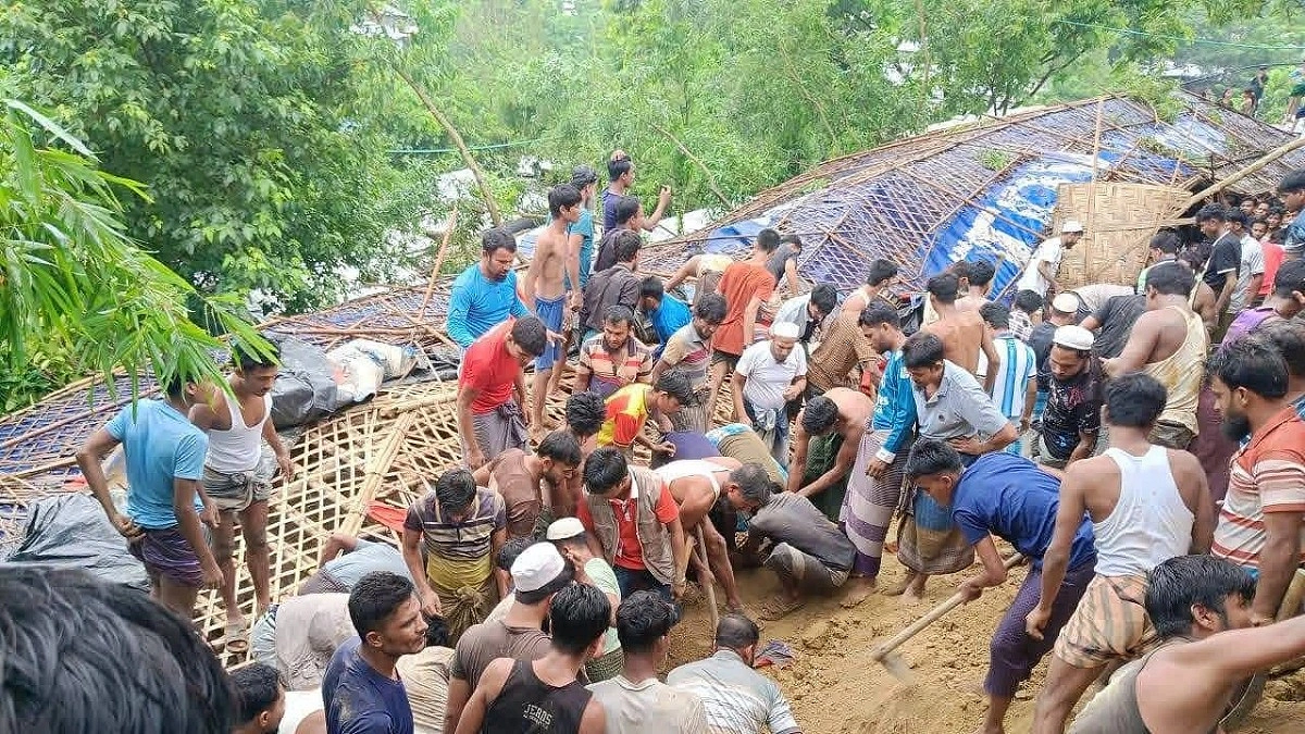 রোহিঙ্গা ক্যাম্পে ফের পাহাড় ধসে নিহত ৫, মাটিচাপা অনেকে