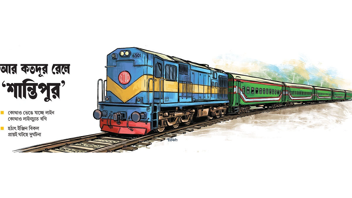 রেলগাড়িটা মাইপা চলে না ঘড়ির কাঁটা