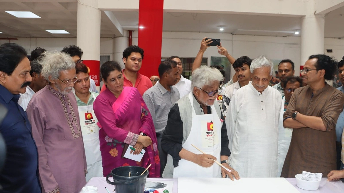 জুলাইকে জাগিয়ে রাখতে শিল্পকলায় শুরু হলো আর্টক্যাম্প